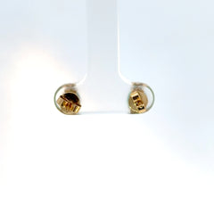 Aretes oro amarillo esmeralda en gota