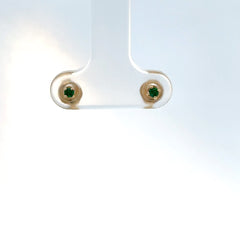 Topos oro amarillo esmeralda solitario