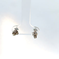 Aretes Esmeralda solitario oro blanco