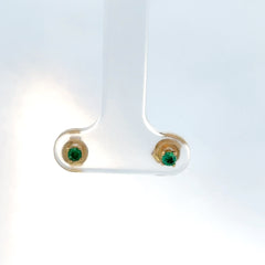 Topos oro amarillo esmeralda solitario