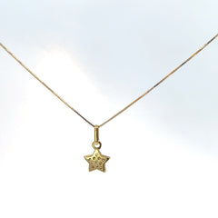 Dije de Estrella con Circones en Oro Amarillo