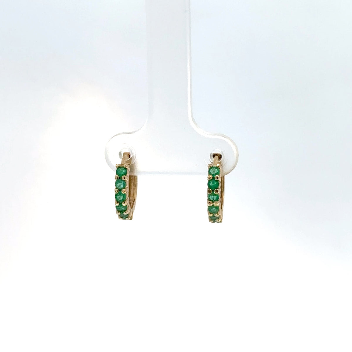 Candongas Esmeraldas en Oro Amarillo