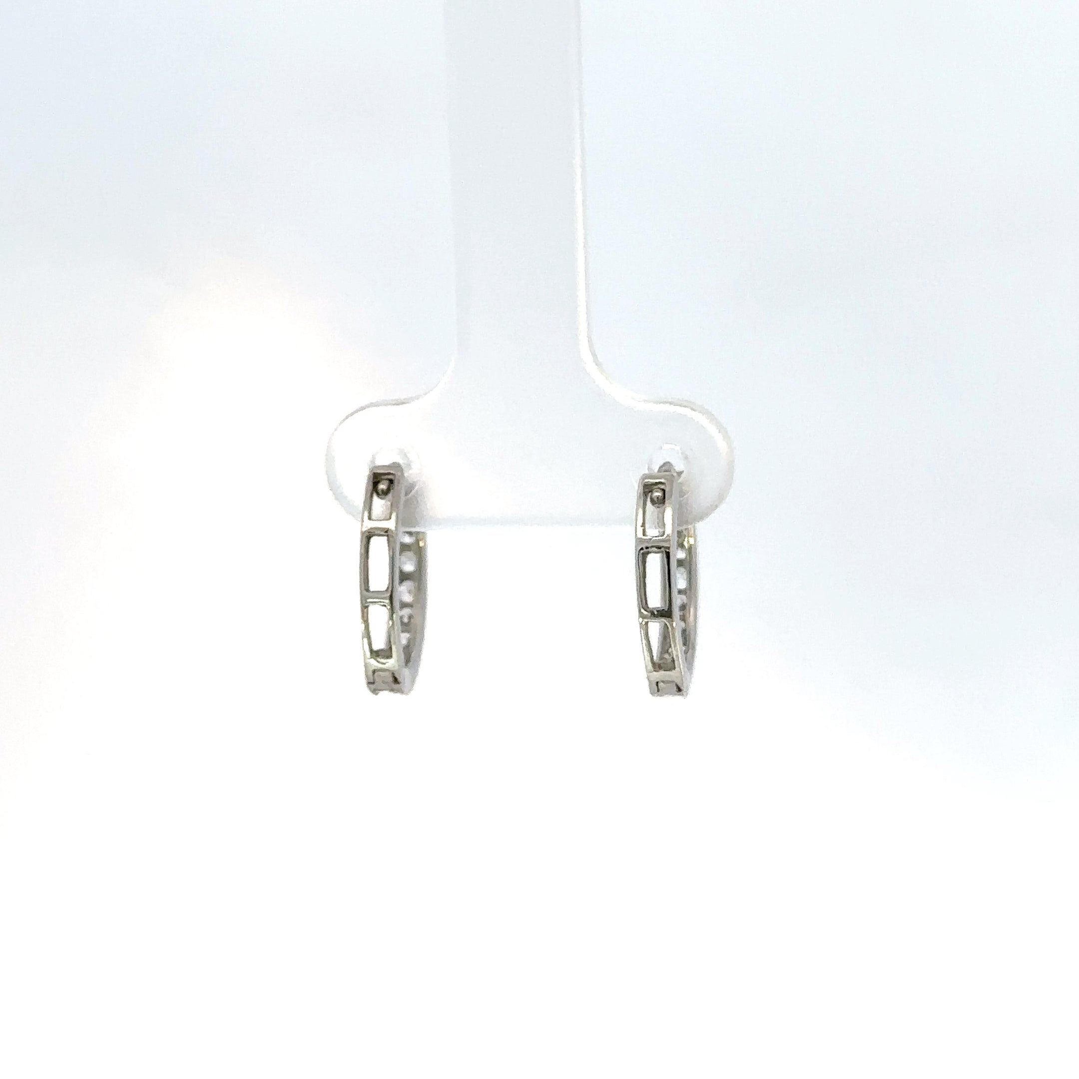 Candongas oro blanco circones en carré