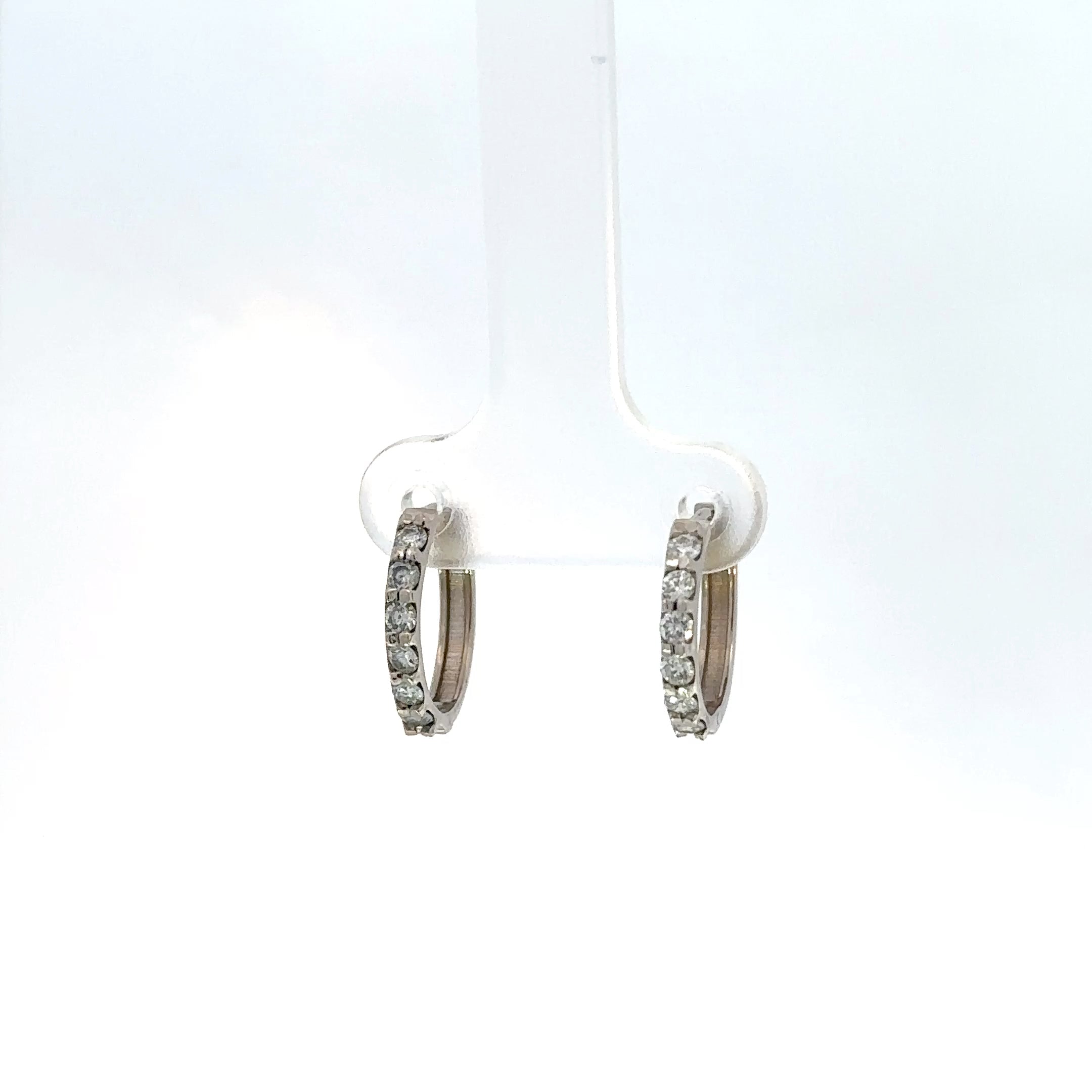 Candongas oro blanco y diamantes