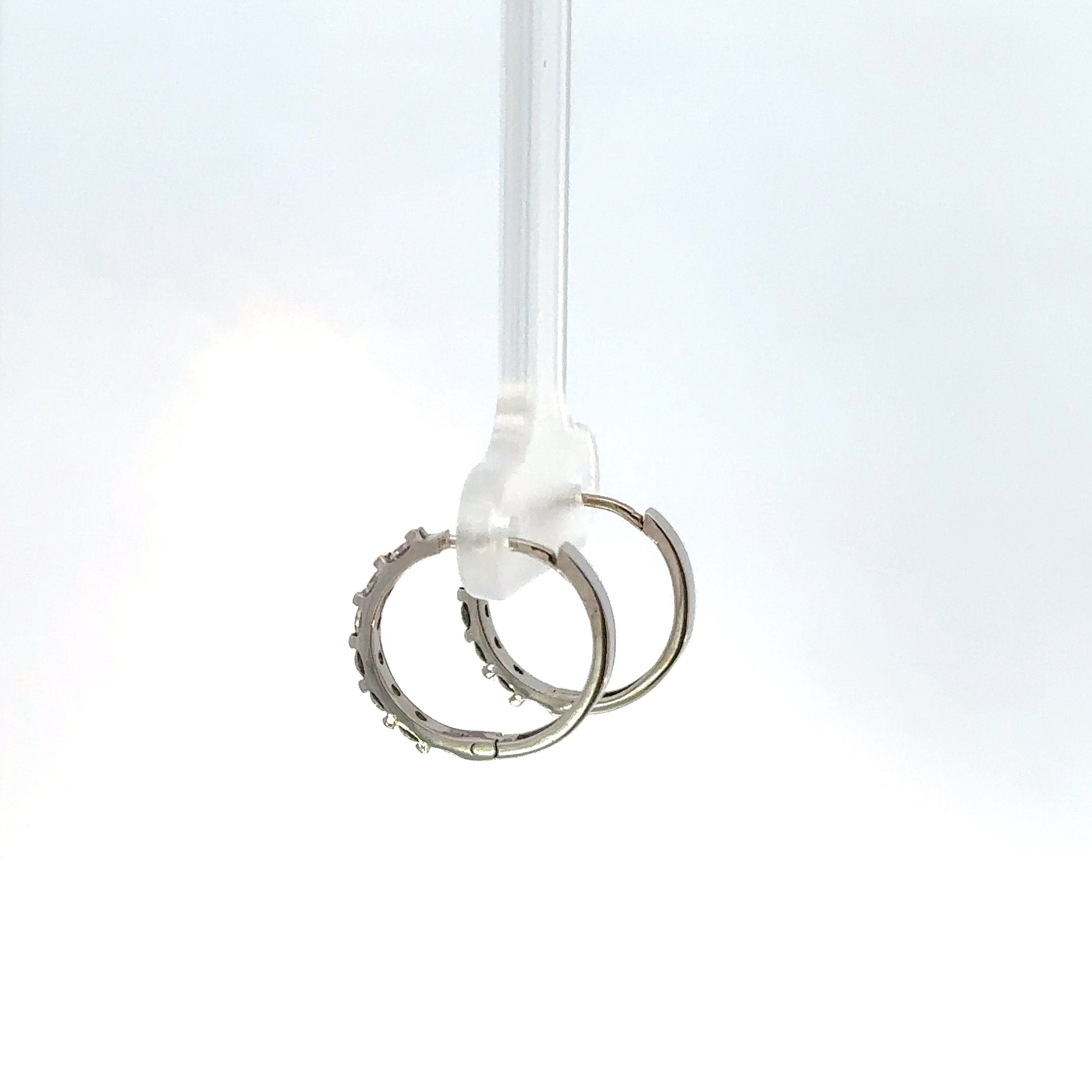 Candongas oro blanco y diamantes