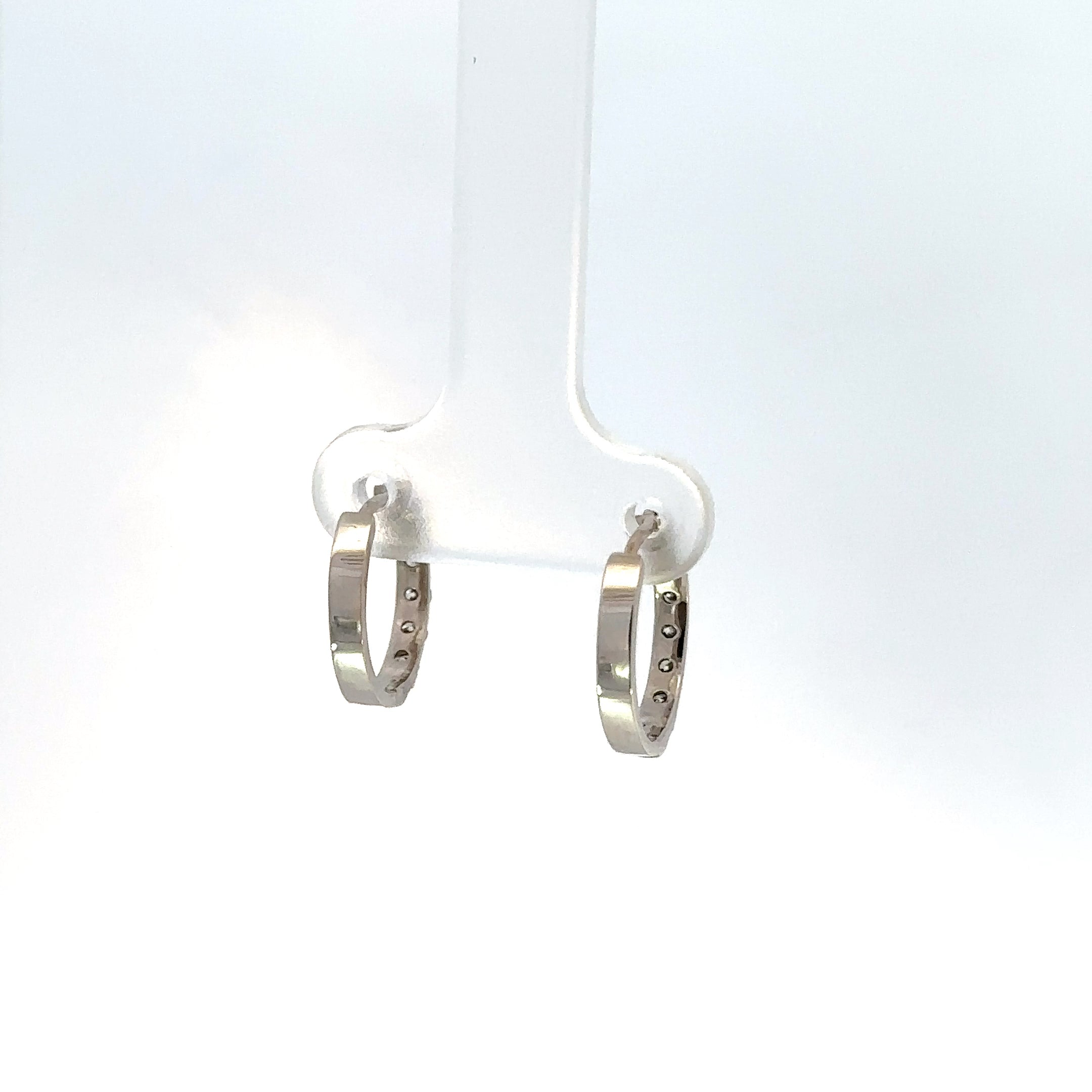 Candongas oro blanco y diamantes