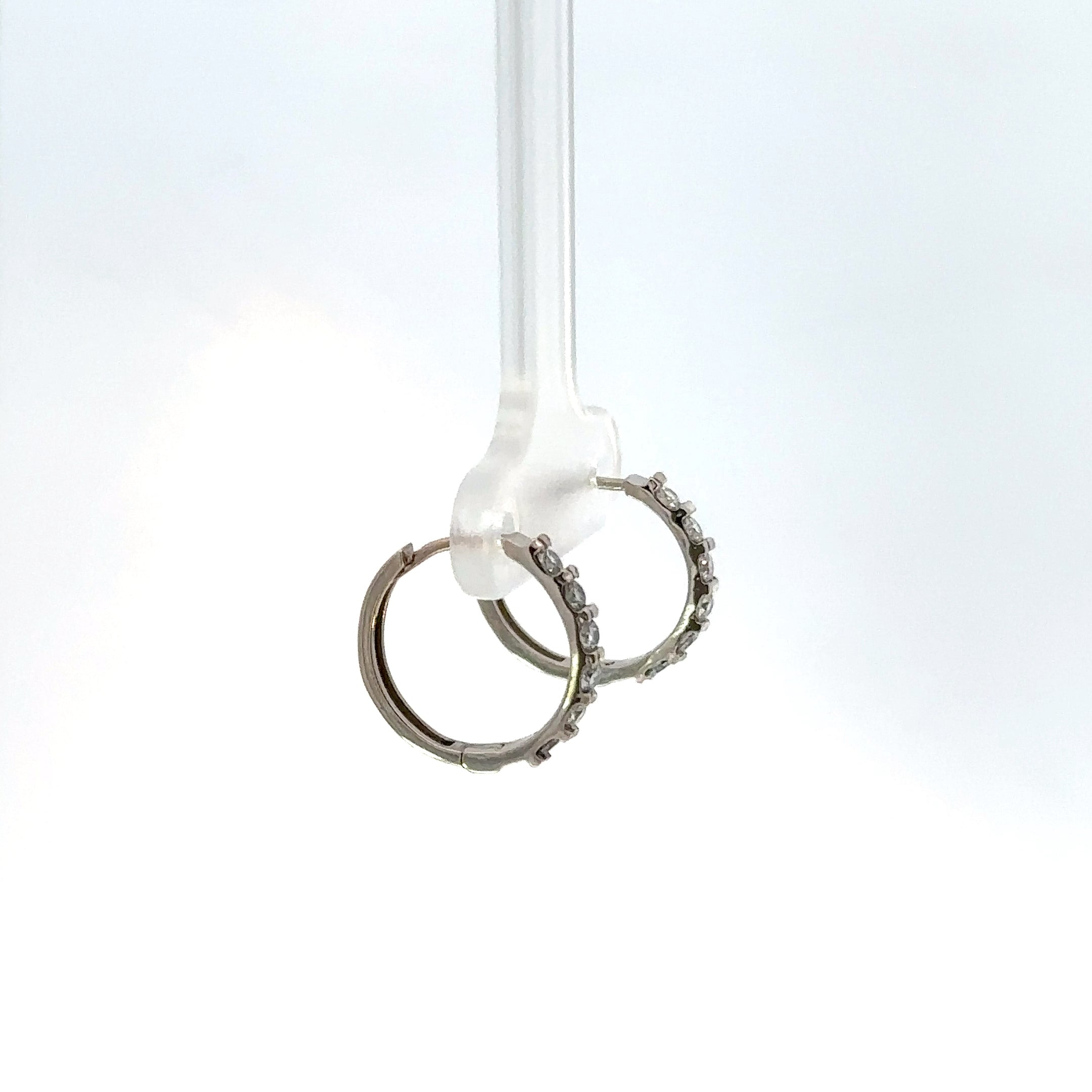 Candongas oro blanco y diamantes