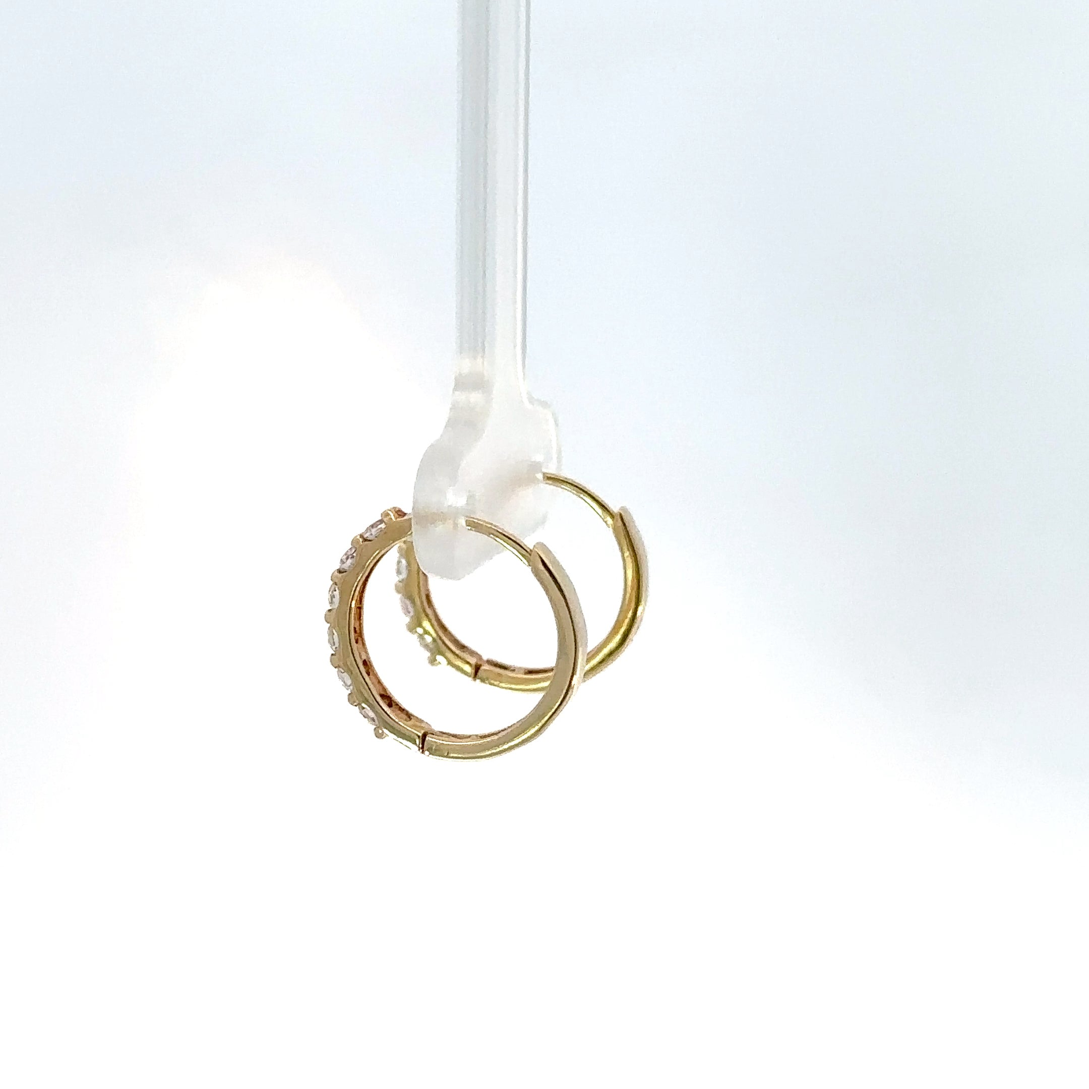 Candongas en Oro Amarillo con Circones