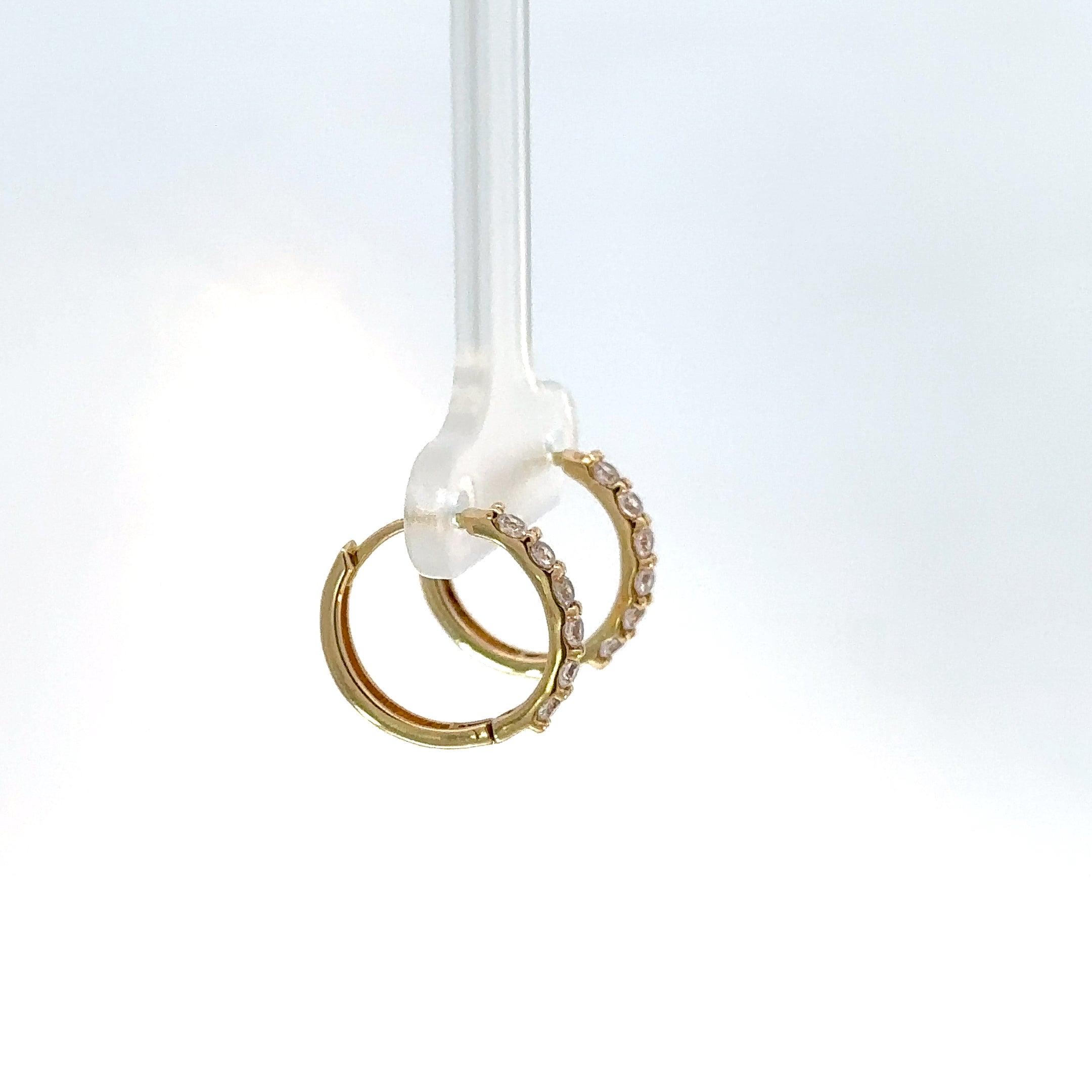 Candongas en Oro Amarillo con Circones