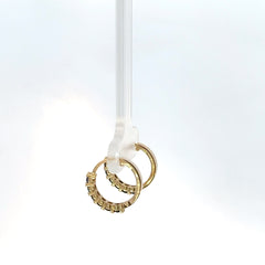 Candongas en Oro Blanco de Zafiro Azul