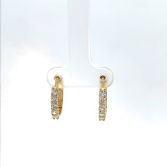 Candongas en Oro Amarillo con Circones