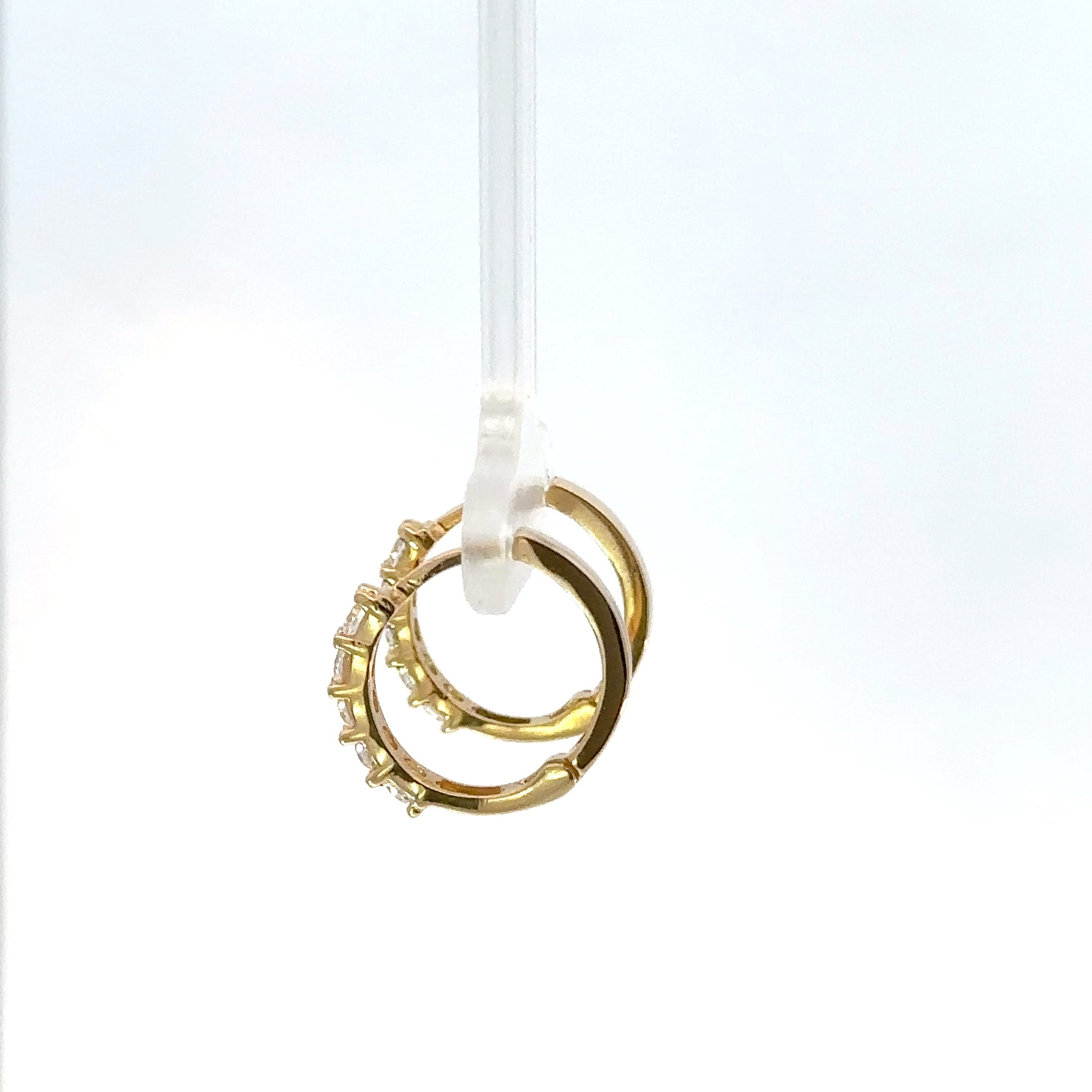 Candongas en Oro Amarillo con Circones