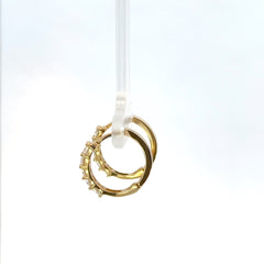 Candongas en Oro Amarillo con Circones