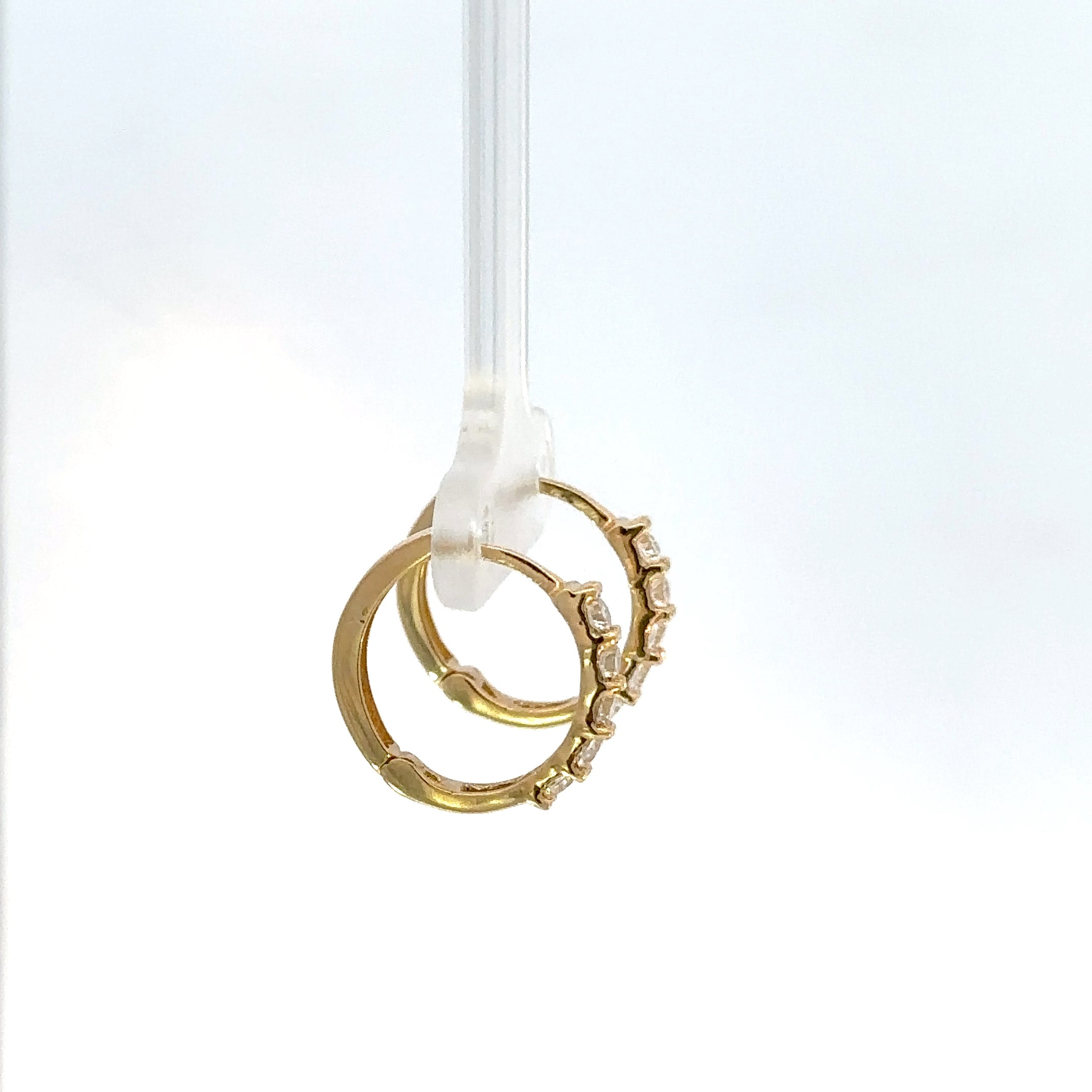 Candongas en Oro Amarillo con Circones