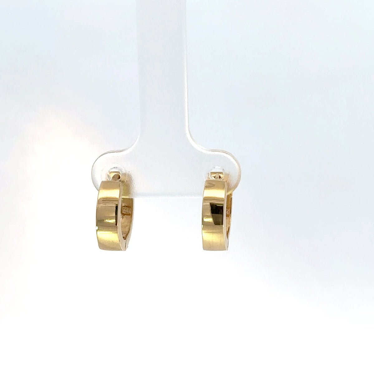 Candongas oro amarillo lisa plana ancha