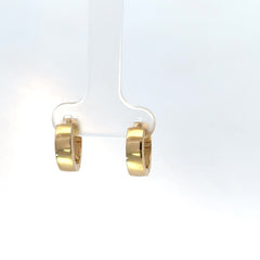 Candongas oro amarillo lisa plana ancha