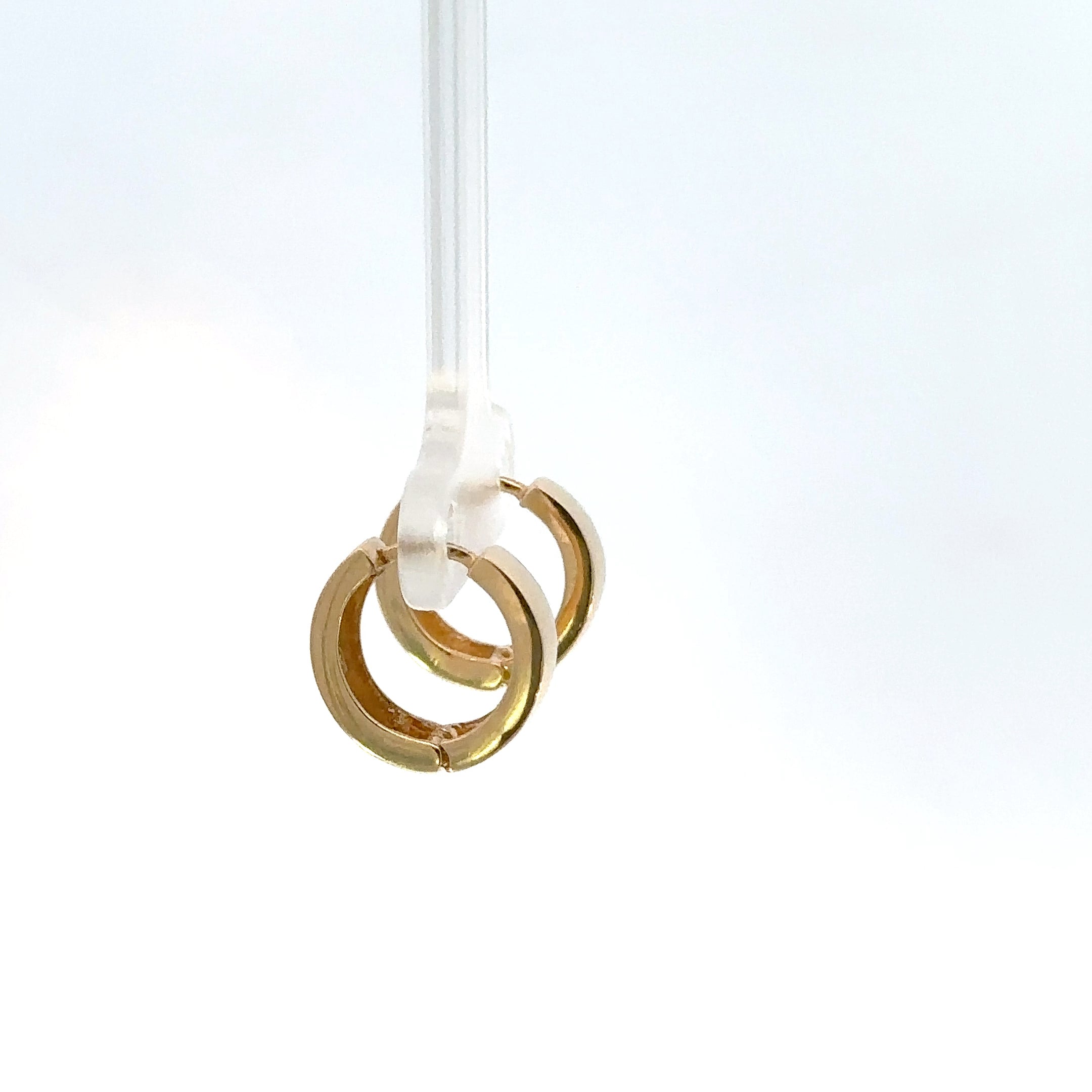 Candongas oro amarillo lisa plana ancha