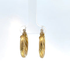 Candongas oro amarillo tipo melcocha