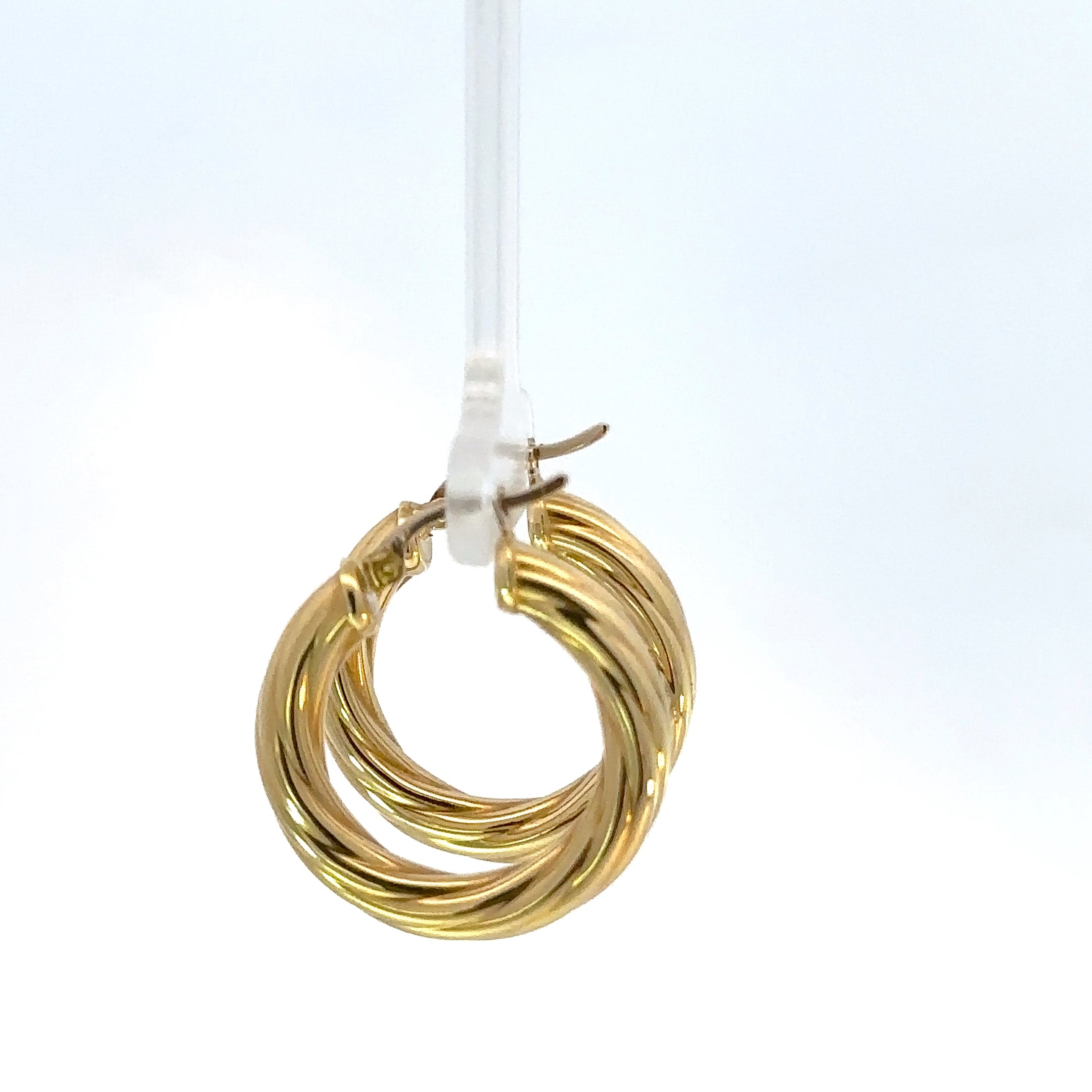 Candongas oro amarillo tipo melcocha