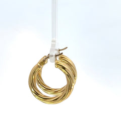 Candongas oro amarillo tipo melcocha