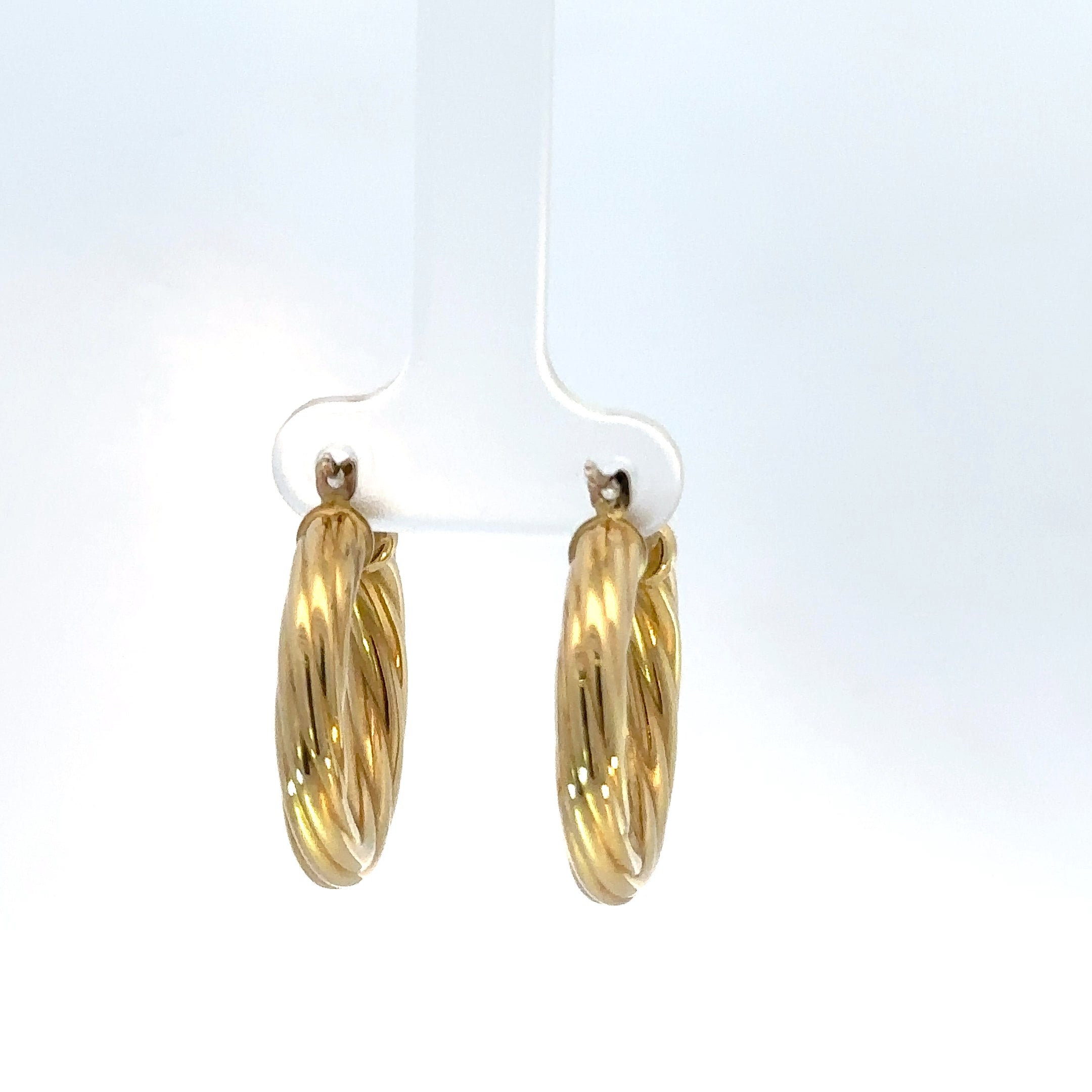 Candongas oro amarillo tipo melcocha