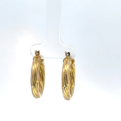 Candongas oro amarillo tipo melcocha