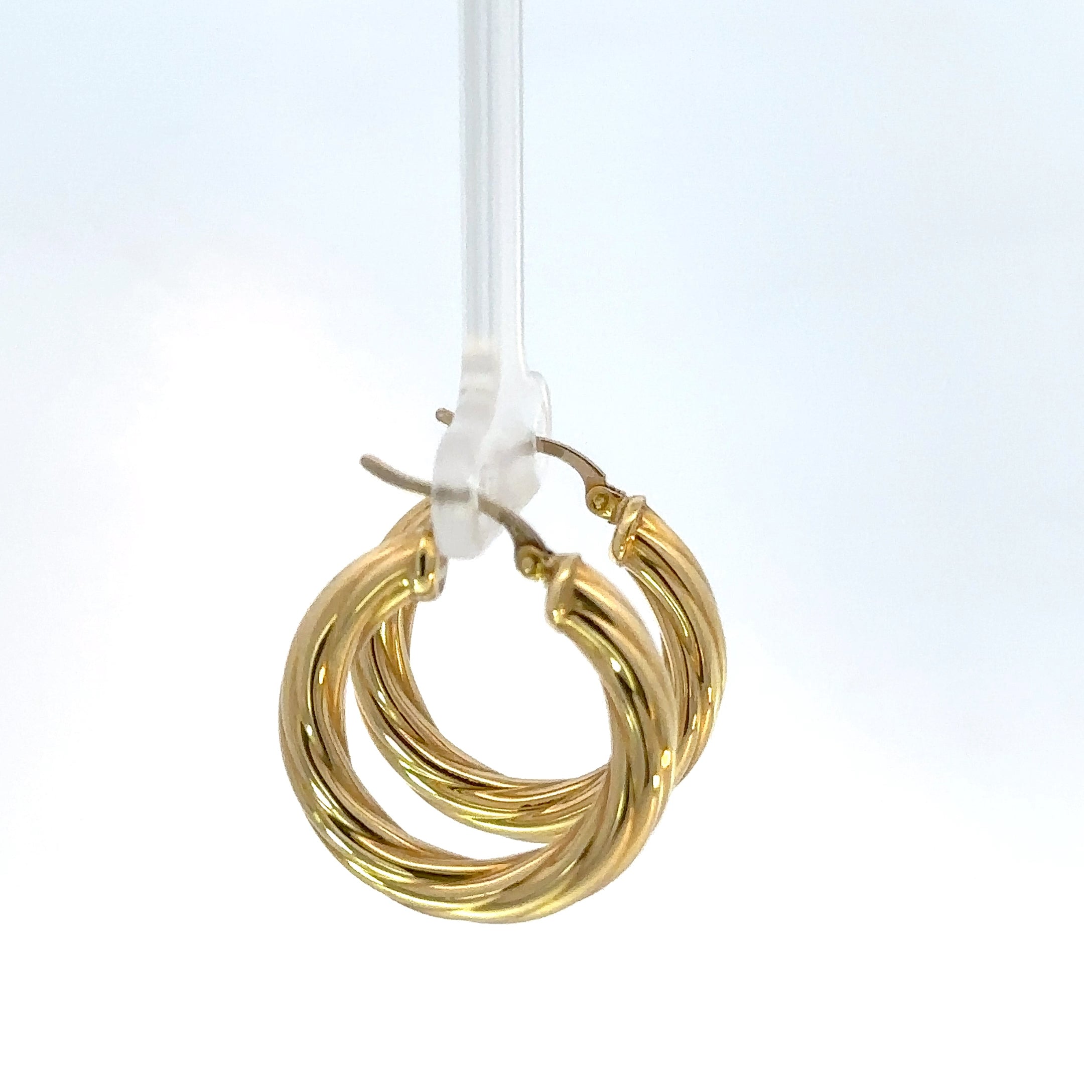 Candongas oro amarillo tipo melcocha