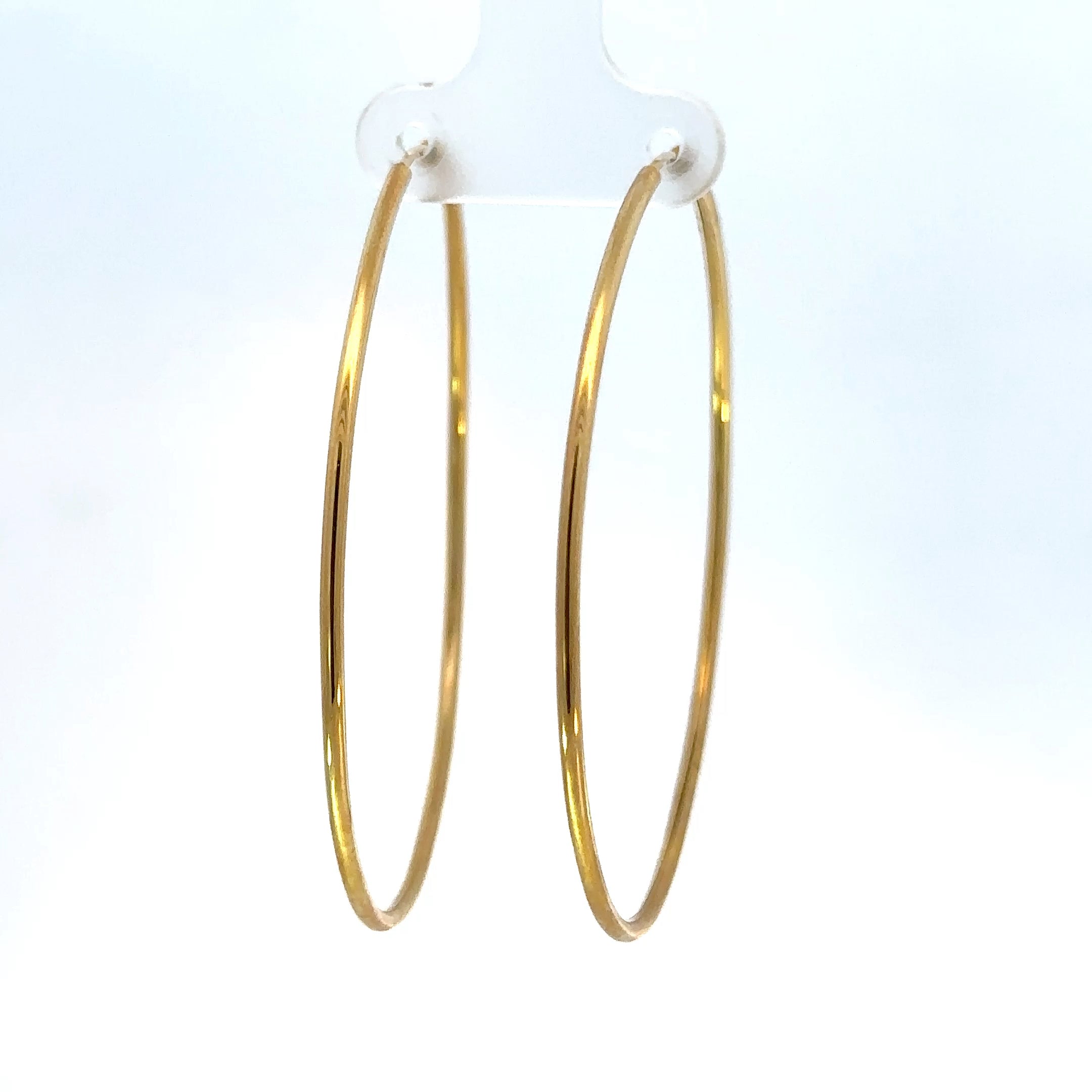 Candonga oro amarillo grande tubular