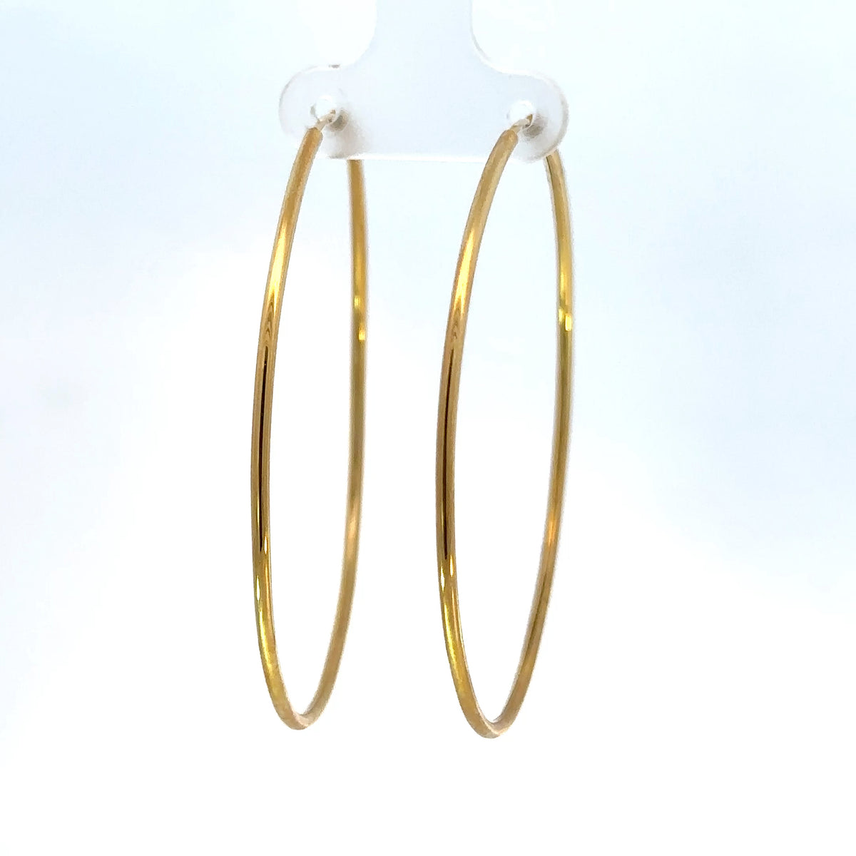 Candonga oro amarillo grande tubular