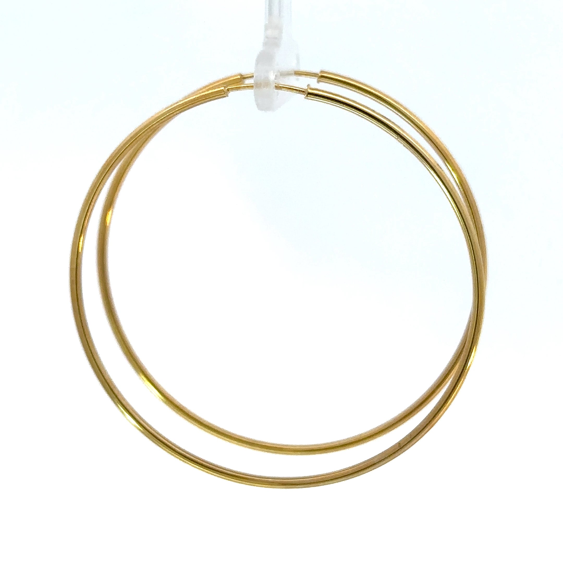 Candonga oro amarillo grande tubular