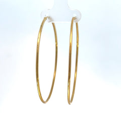 Candonga oro amarillo grande tubular