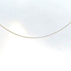 Cadena Plana Espejo en Oro Amarillo