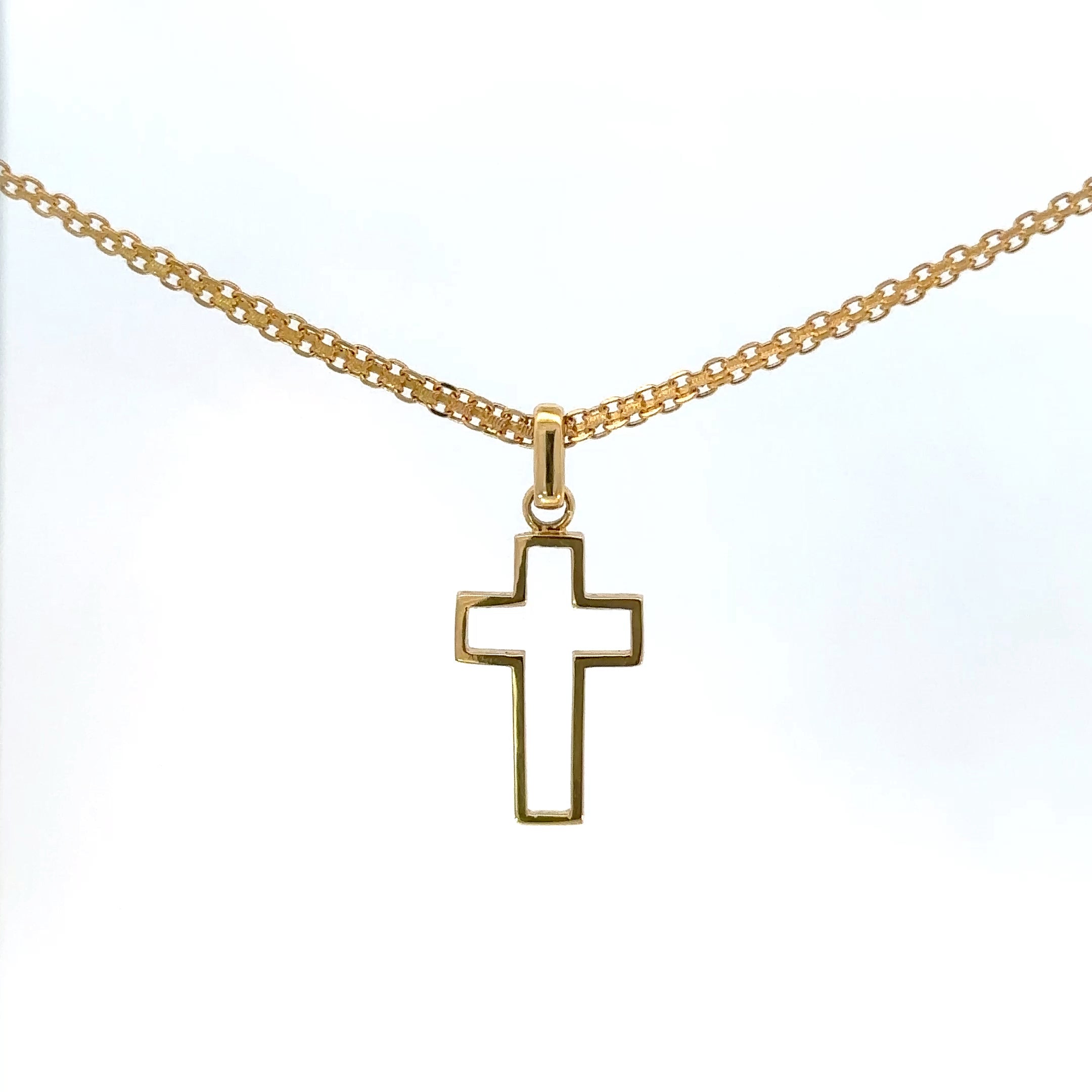 Dije Cruz silueta oro amarillo