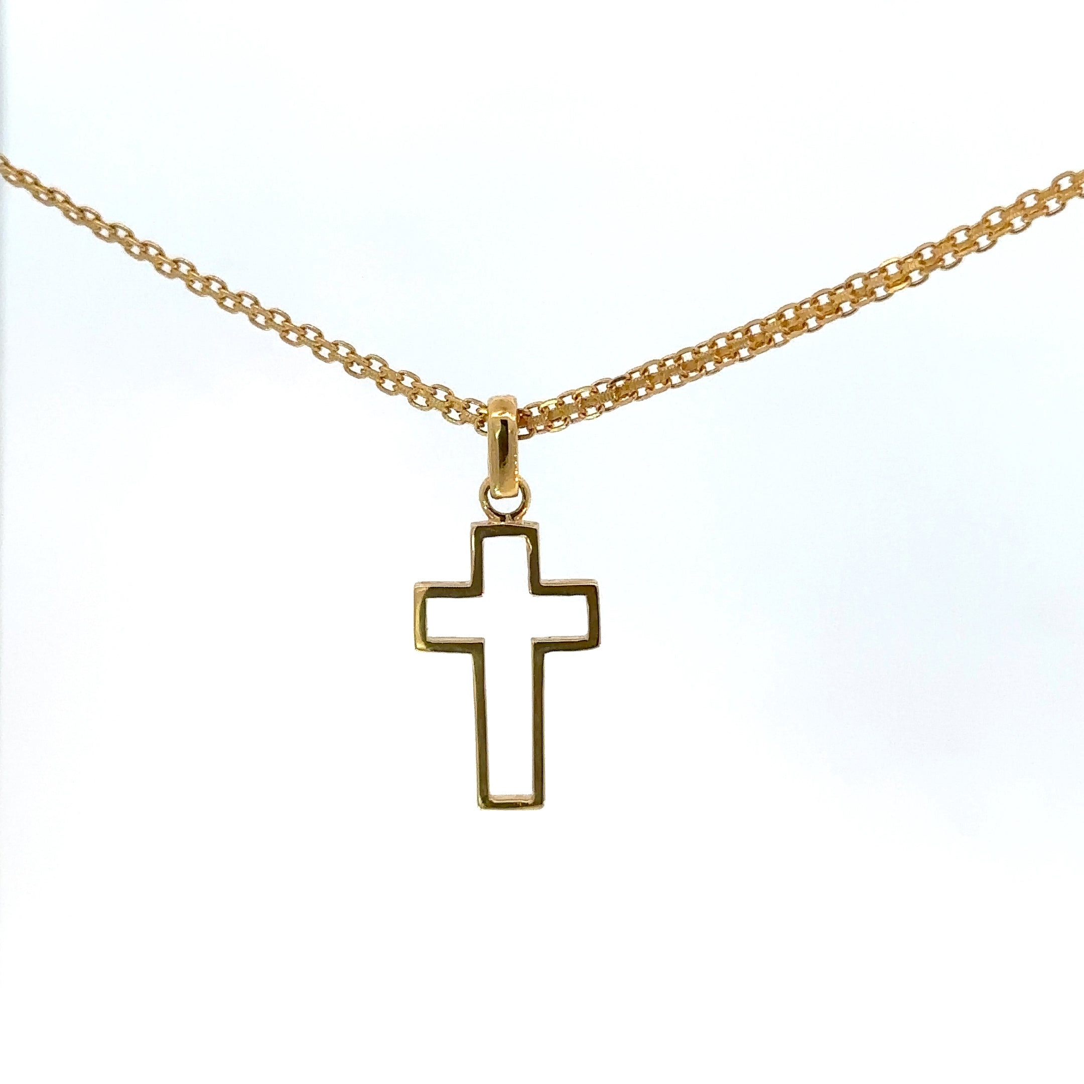 Dije Cruz silueta oro amarillo