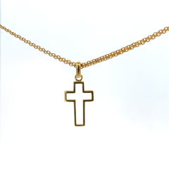 Dije Cruz silueta oro amarillo