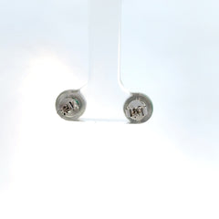 Aretes oro blanco esmeralda halo en diamantes