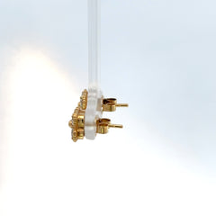 Aretes Moissanita en Oro Amarillo