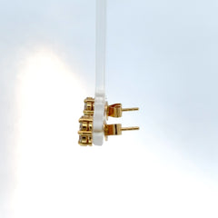 Aretes ilusion oro amarillo diamantes