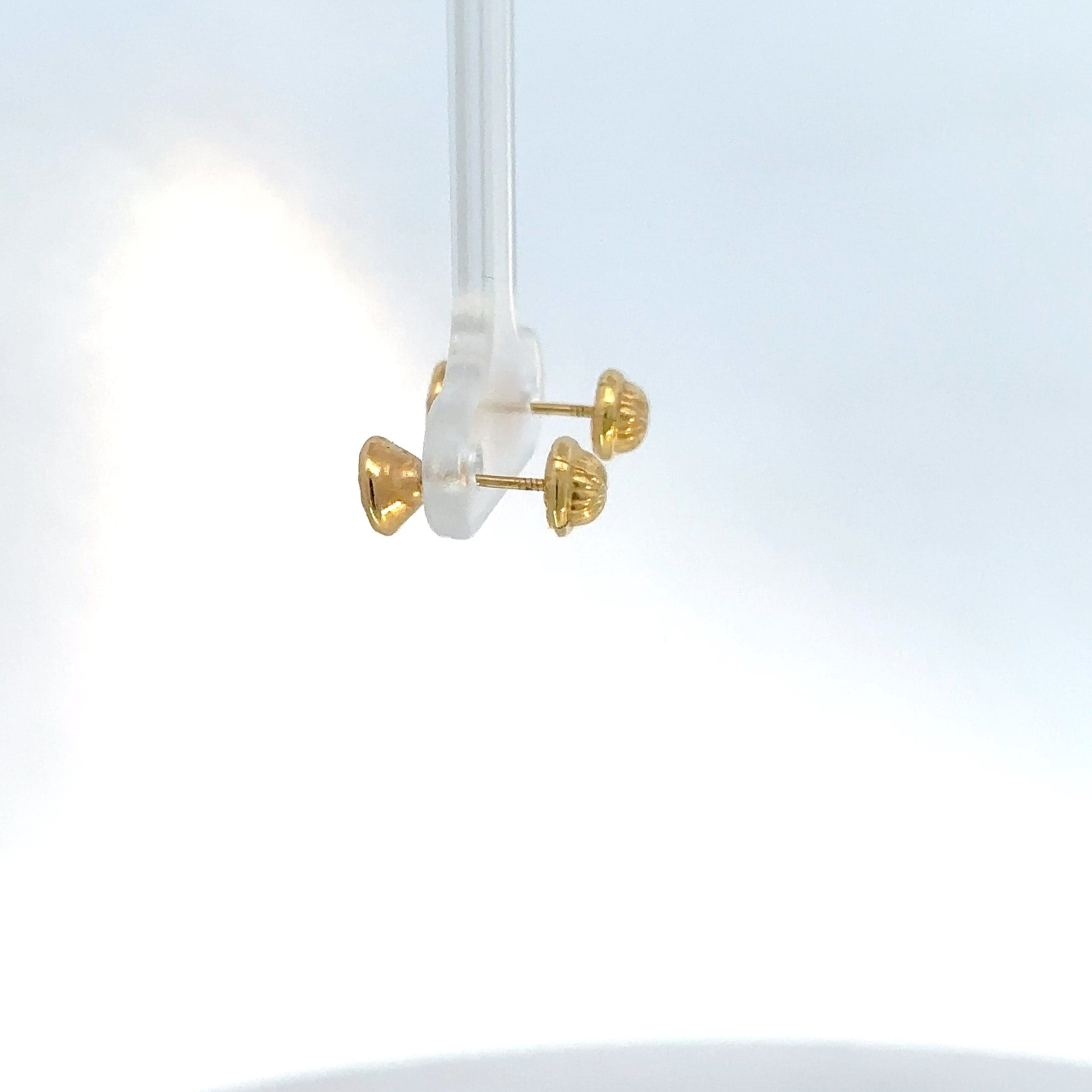 Topos oro amarillo circon bisel grande