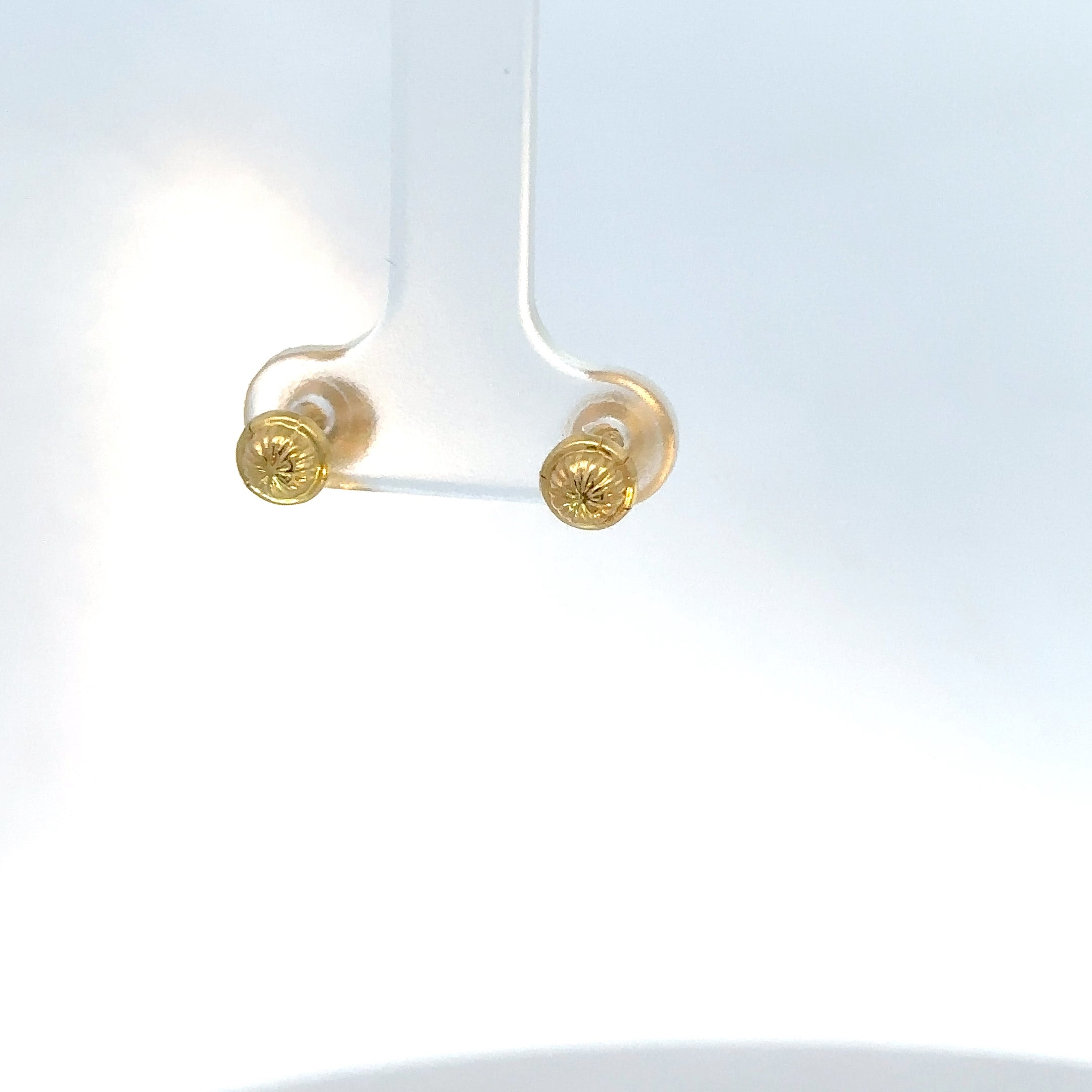 Topos oro amarillo circon bisel grande