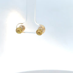 Topos oro amarillo circon bisel grande