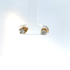 Topos oro amarillo moissanita montura U