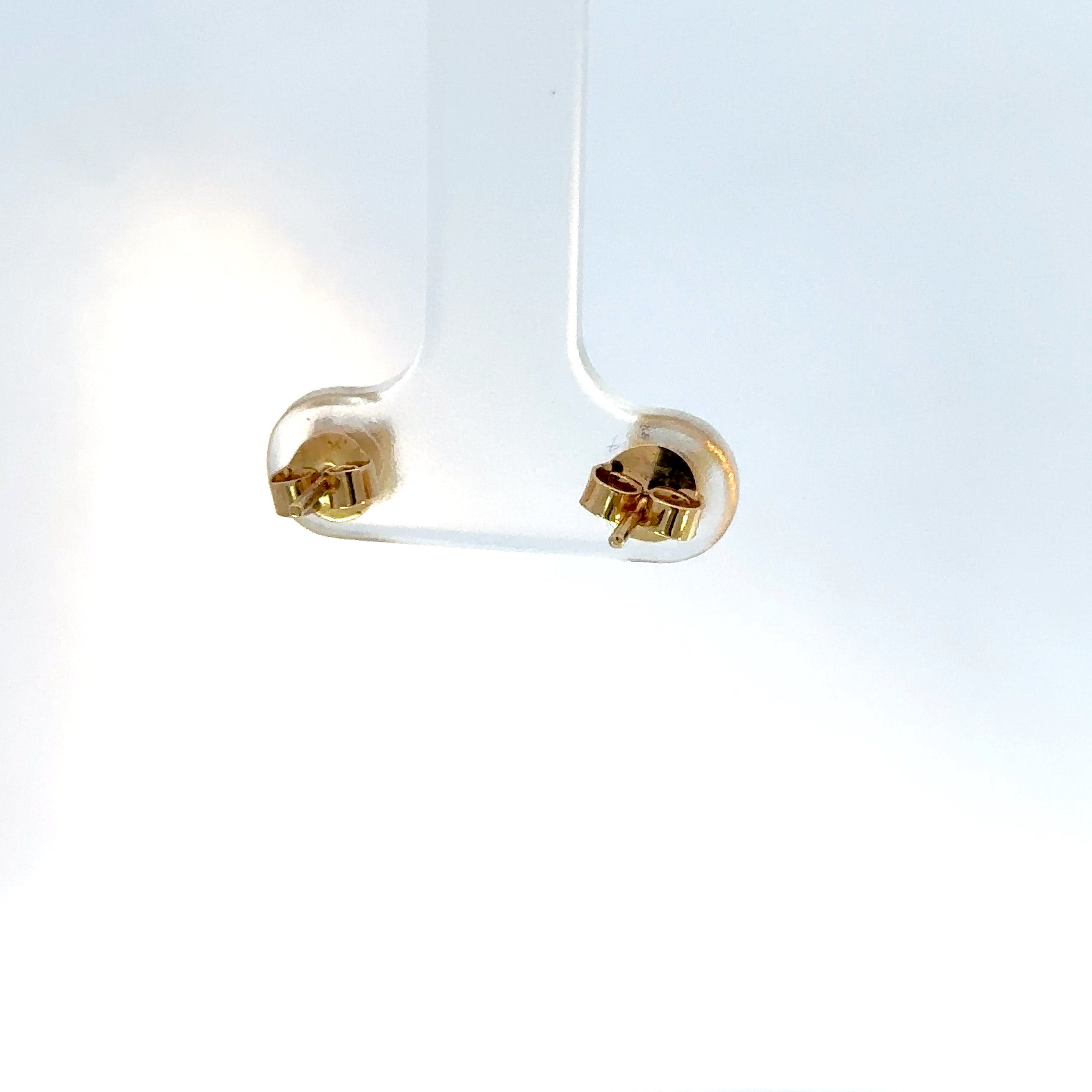 Topos oro amarillo moissanita montura U