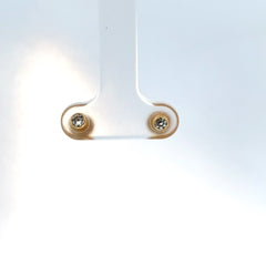 Topos oro amarillo circon bisel