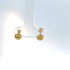 Topos oro amarillo circon bisel