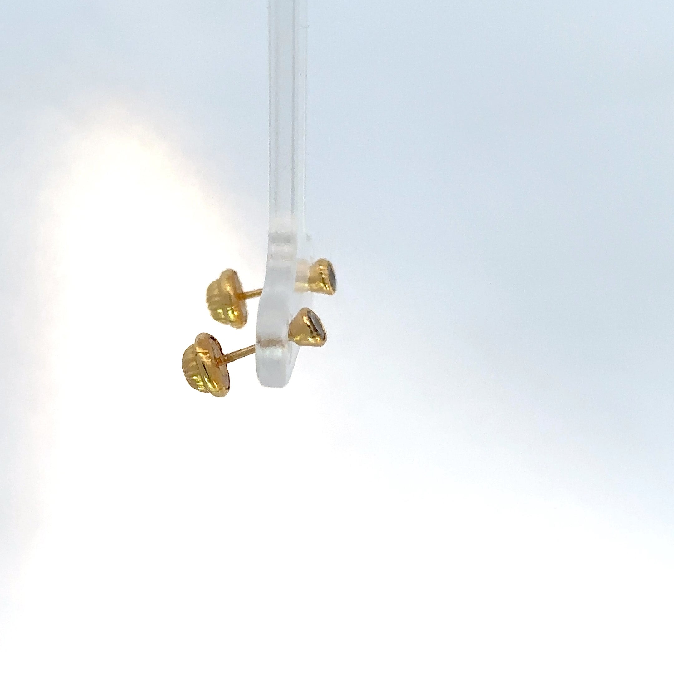 Topos oro amarillo circon bisel