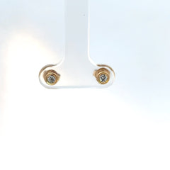 Topos en Oro Amarillo con Diamantes bisel