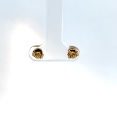 Topos oro rosado esmeralda bisel