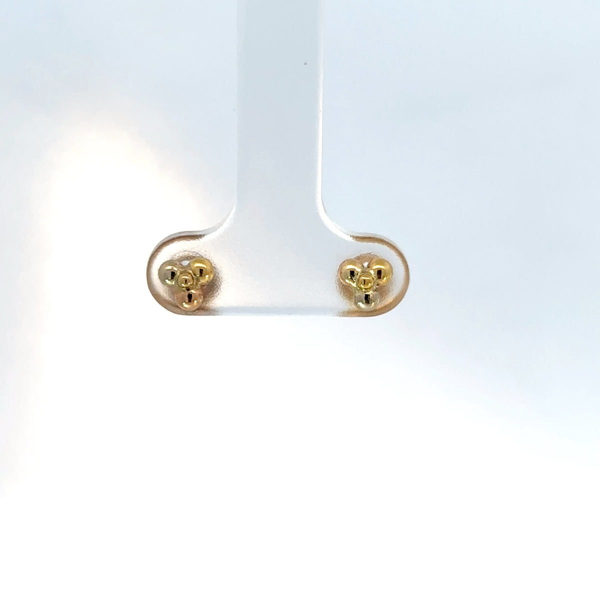 Aretes Trébol en Tres Oros