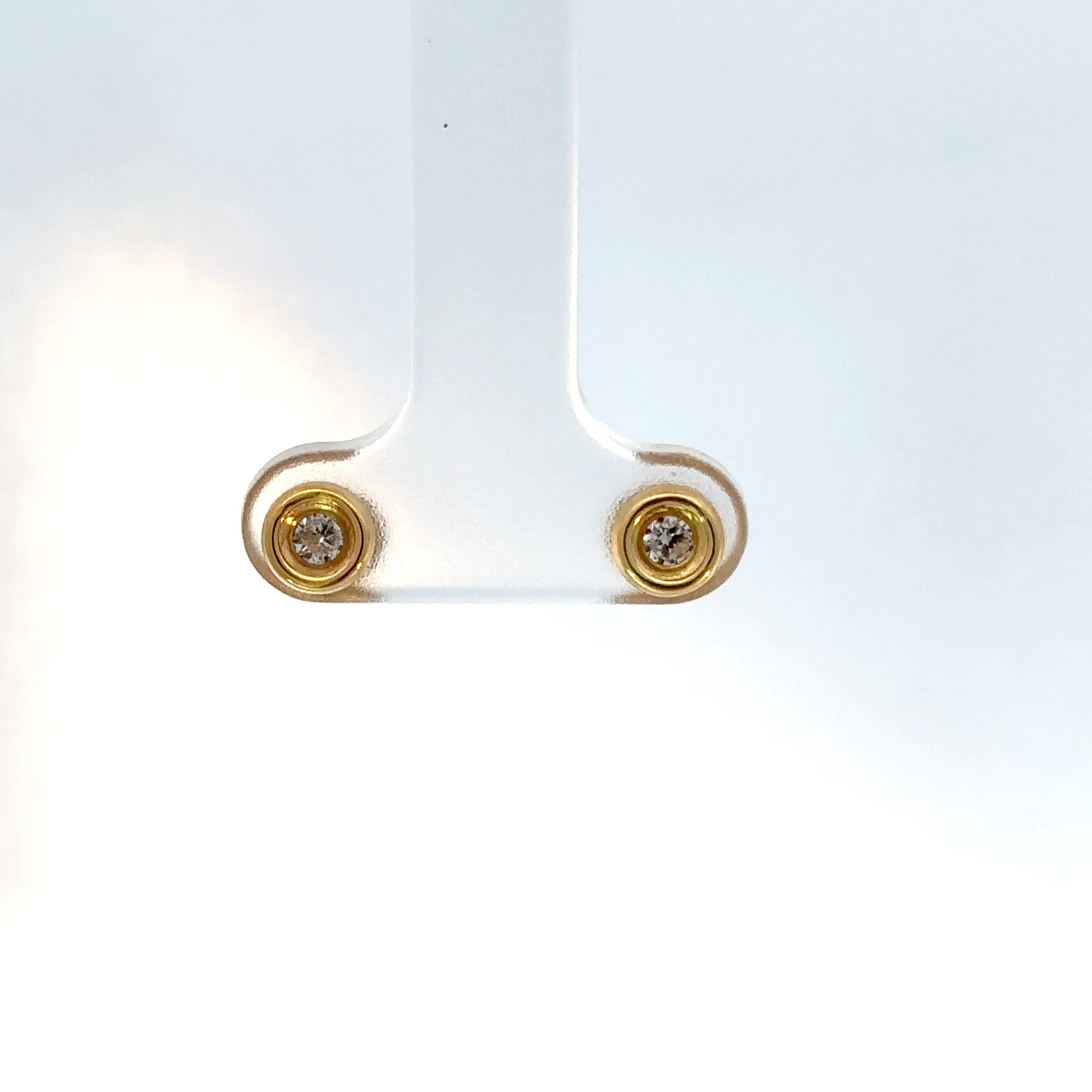 Topos oro amarillo circon bisel